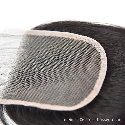 new hot sale korean swiss 4x4 closure human hair transparent lace